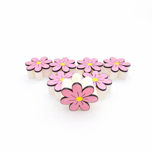 Pink Flower - Straw Topper