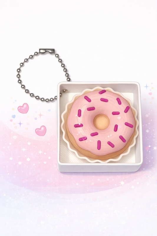 Strawberry Donut ASMR Clicker Keychain
