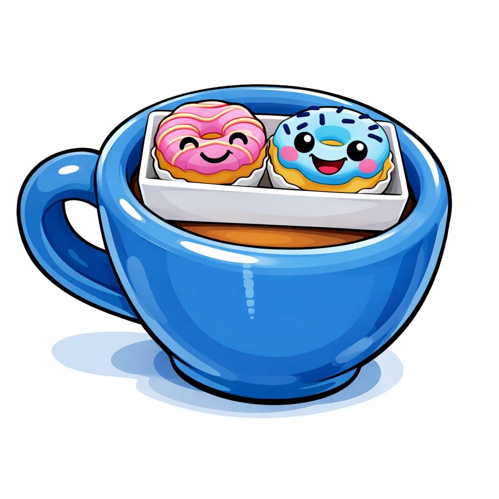 2 Donuts ASMR Clicker Keychain