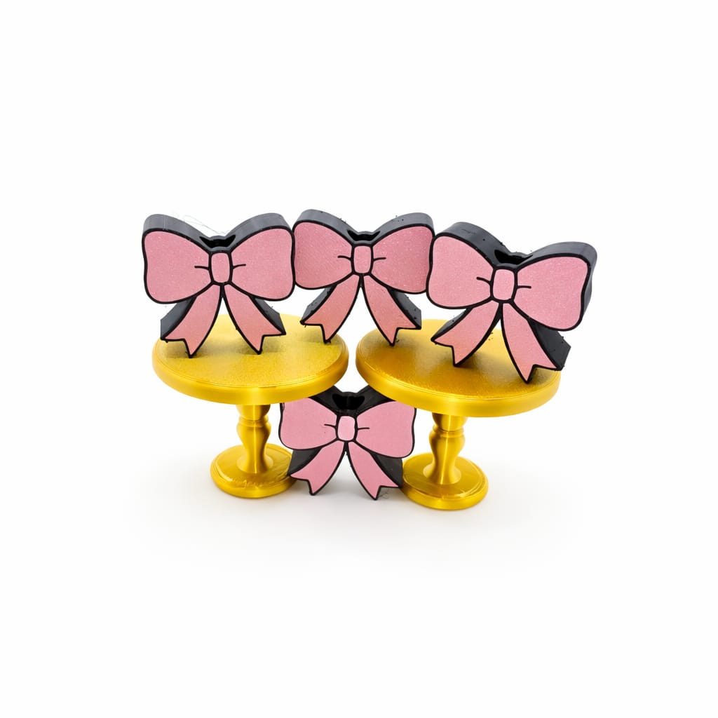 Pink Bow - Straw Topper