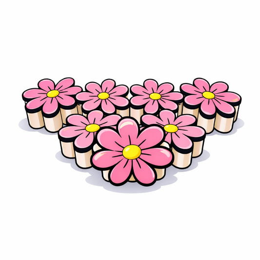 Pink Flower - Straw Topper